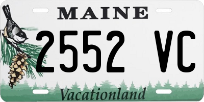 ME license plate 2552VC