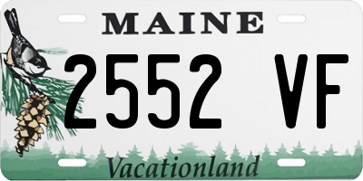 ME license plate 2552VF