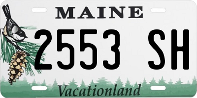ME license plate 2553SH