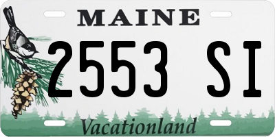 ME license plate 2553SI