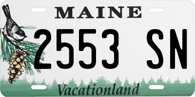 ME license plate 2553SN