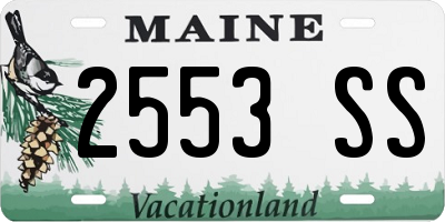 ME license plate 2553SS