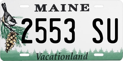 ME license plate 2553SU
