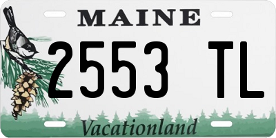 ME license plate 2553TL