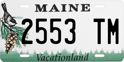 ME license plate 2553TM