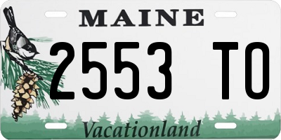 ME license plate 2553TO