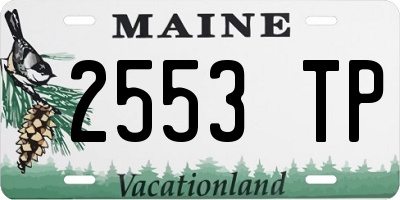 ME license plate 2553TP