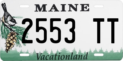 ME license plate 2553TT