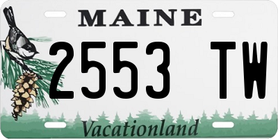 ME license plate 2553TW