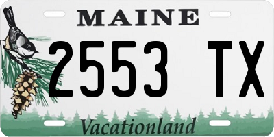 ME license plate 2553TX