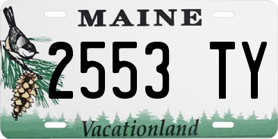 ME license plate 2553TY