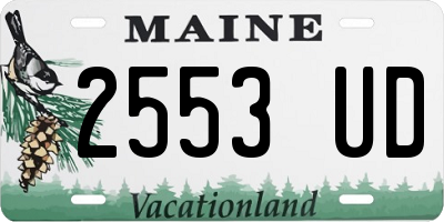 ME license plate 2553UD