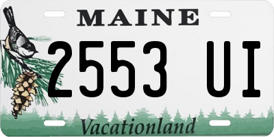 ME license plate 2553UI