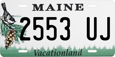 ME license plate 2553UJ