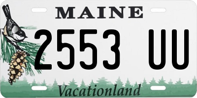 ME license plate 2553UU