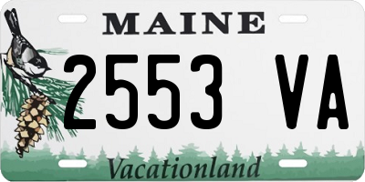 ME license plate 2553VA