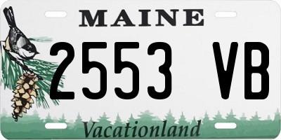 ME license plate 2553VB