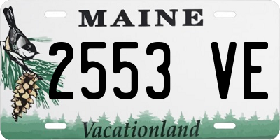 ME license plate 2553VE