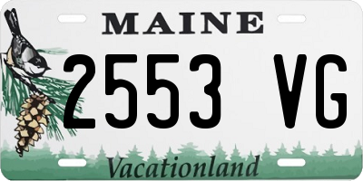 ME license plate 2553VG