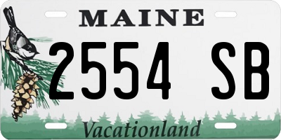 ME license plate 2554SB