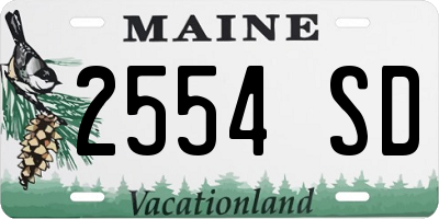 ME license plate 2554SD