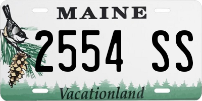 ME license plate 2554SS
