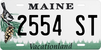 ME license plate 2554ST