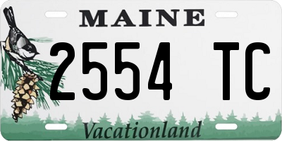 ME license plate 2554TC