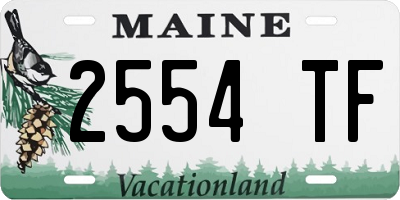 ME license plate 2554TF