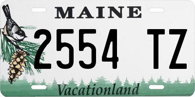 ME license plate 2554TZ