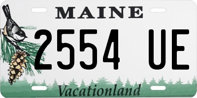 ME license plate 2554UE