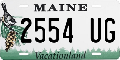 ME license plate 2554UG