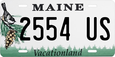 ME license plate 2554US