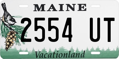 ME license plate 2554UT