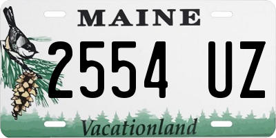 ME license plate 2554UZ