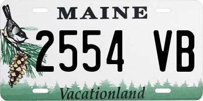 ME license plate 2554VB