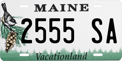 ME license plate 2555SA