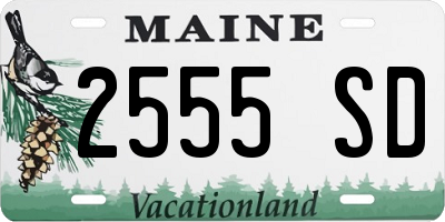 ME license plate 2555SD