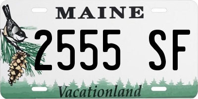 ME license plate 2555SF