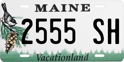 ME license plate 2555SH