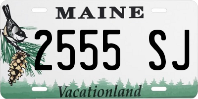 ME license plate 2555SJ