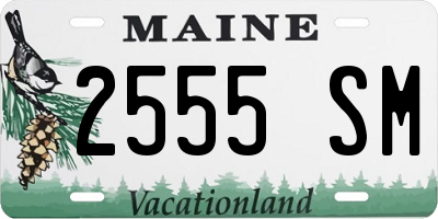 ME license plate 2555SM