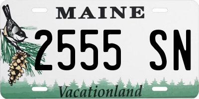 ME license plate 2555SN