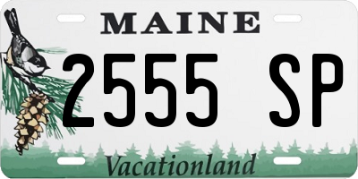 ME license plate 2555SP