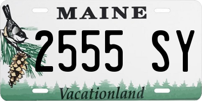 ME license plate 2555SY