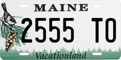 ME license plate 2555TO