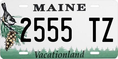 ME license plate 2555TZ