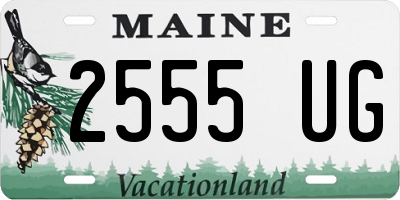 ME license plate 2555UG