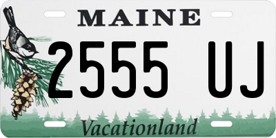 ME license plate 2555UJ