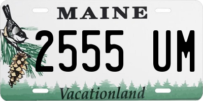 ME license plate 2555UM